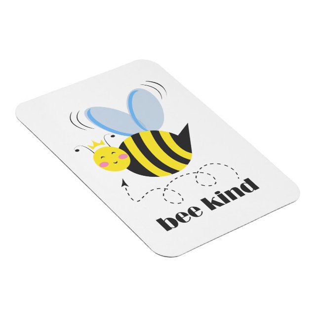 Imán Feliz princesa de abejas con corona y lema Bee Kin (Lado Derecho)