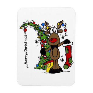 Imán Feliz reno navideño