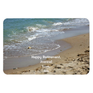 Imán Feliz retiro agua de playa personalizada