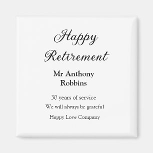 Imán Feliz retiro añadir nombre años de servicio jubila