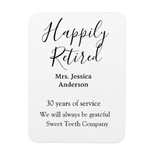 Imán Feliz retiro añadir nombre años de servicio jubila