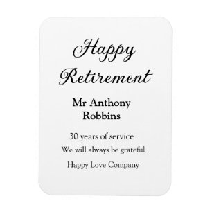 Imán Feliz retiro añadir nombre años de servicio jubila