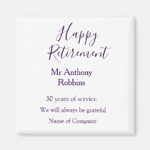 Imán Feliz retiro añadir nombre años de servicio jubila