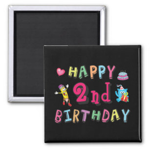 Imán for Sale con la obra «2 años, diseño de fiesta de cumpleaños para  niñas. 2do cumpleaños» de iclipart