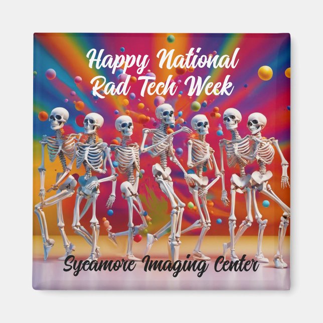 Imán Feliz Semana Nacional de Rad Tech (Frente)