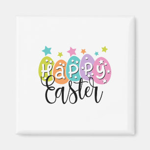 Imán Feliz Semana Santa Conejo Huevos Caza Camisas del