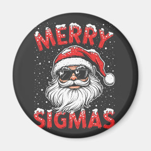 Imán Feliz Sigmas Gracioso Gen Alpha Navidad en la escu