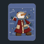 Imán Feliz Snowman<br><div class="desc">Diseño de Navidades hermosos y caprichosos. Ideal como un pequeño regalo para la familia,  amigos,  socios de negocios y clientes.</div>