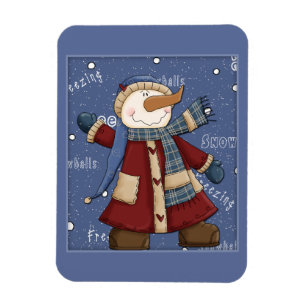 Imán Feliz Snowman