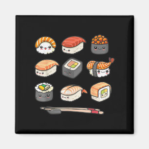 Imán Feliz sushi Anime Kawaii para que los japoneses di