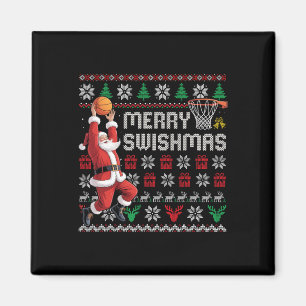 Imán Feliz Swishmas Sketll Jersey Feo De Navidad Hombre