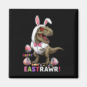 Imán Feliz T Rex Dinosaurio Pascua Conejo de Pascua Car