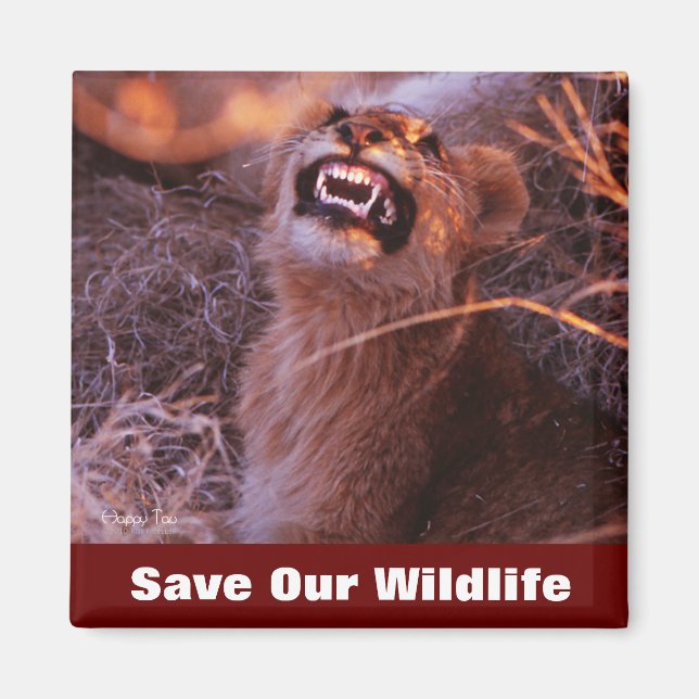 Imán Feliz Tau para salvar nuestra vida salvaje (Frente)