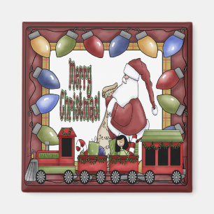 Imán Feliz tren navideño