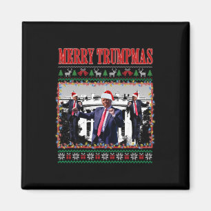 Imán Feliz Trumpmas Donald Trump, navidad Santa