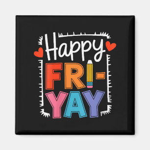 Imán Feliz Viernes de Mujeres Fri-yay Maestra Escuela M