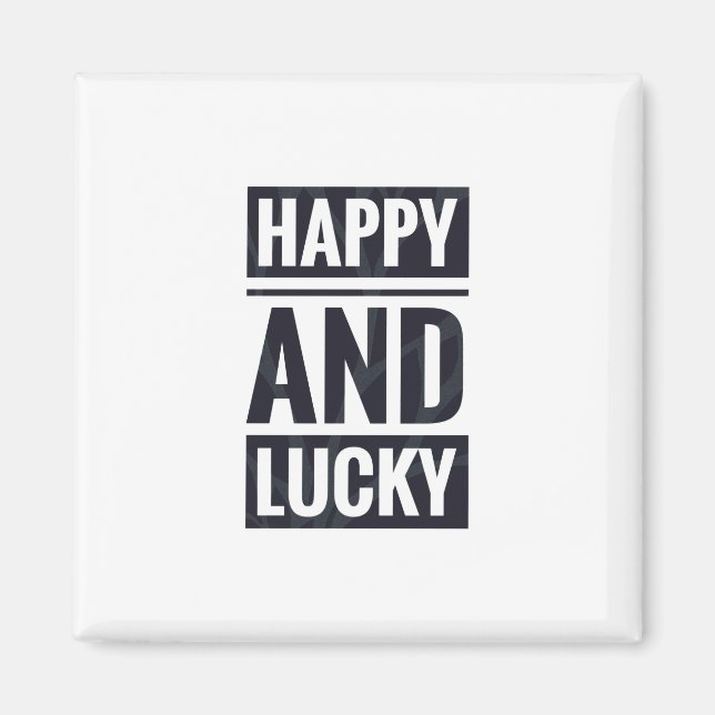 Imán Feliz y afortunado (Frente)