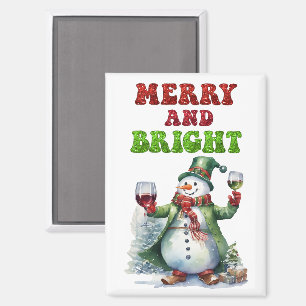 Imán Feliz y brillante Snowman