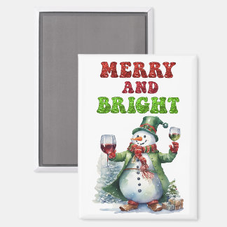 Imán Feliz y brillante Snowman