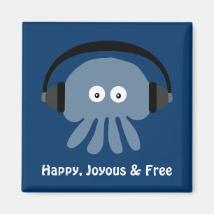 Imán feliz y libre feliz de las medusas