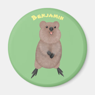 Imán Feliz y lindo diseño de personalizados de quokka