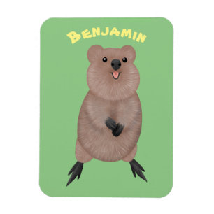 Imán Feliz y lindo diseño de personalizados de quokka