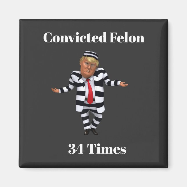 Imán Felon Magnet, condenado por Trump (Frente)