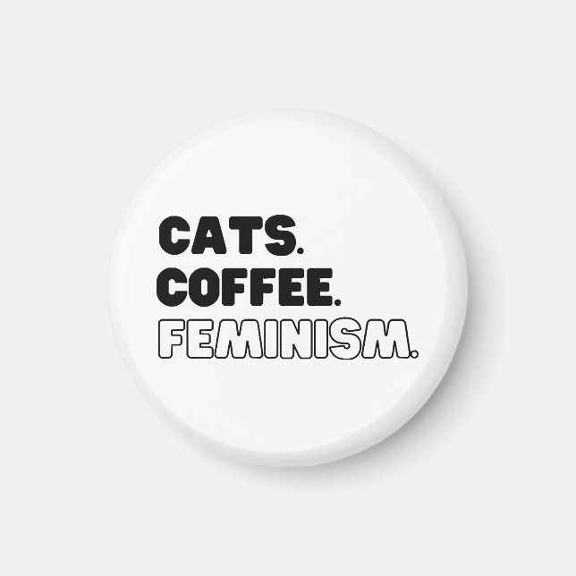 Imán Feminismo en el café de los gatos (Frente)
