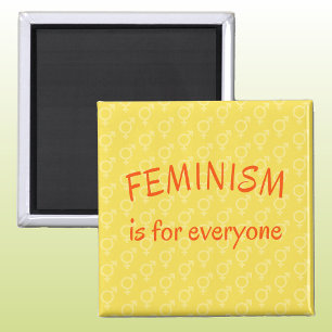 Imán Feminismo para todos amarillo brillante