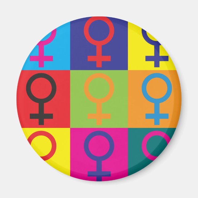 Imán Feminismo Pop Art (Frente)