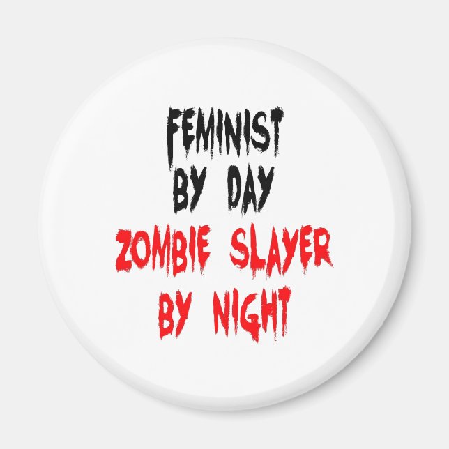 Imán Feminista de Zombie Slayer (Frente)