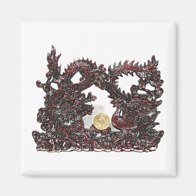 Imán Feng Shui Dragon y Phoenix (Frente)