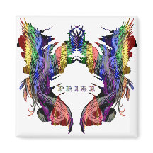 Fénix en colores de arcoíris