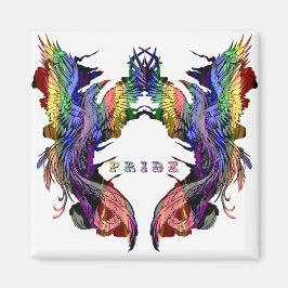 Imán Fénix en colores de arcoíris 