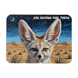 Imán Fennec Fox en el Parque Nacional de Jebil en Túnez