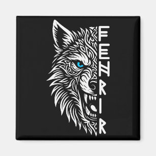 Imán Fenrir Lobo Vikingo de Odín Nórdico Vikingo Celta