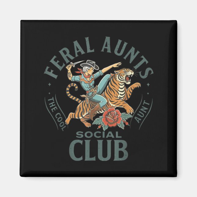 Imán Feral Aunts Social Club Western Cowgirl Riding Tig (Frente)