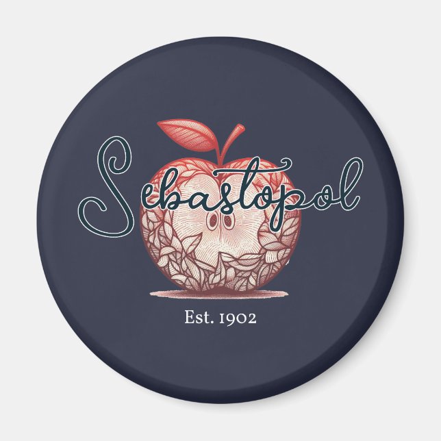 Imán Feria de Apple Sebastopol California Gravenstein (Frente)