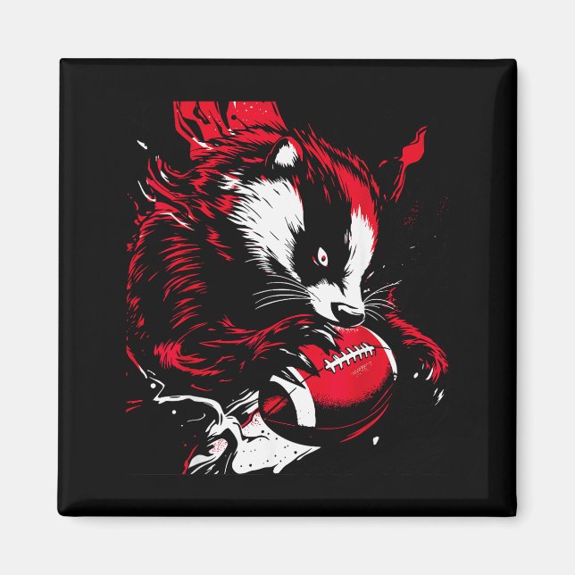 Imán Ferocious Badger Football Lover Wisconsin Game Day (Frente)