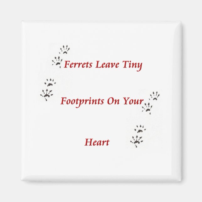 Imán Ferret Pawprints Magnet (Frente)
