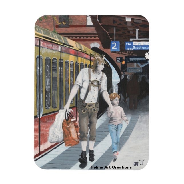 Imán Ferrocarril alemán Elf Trip Fantasy Refrigerator M (Vertical)