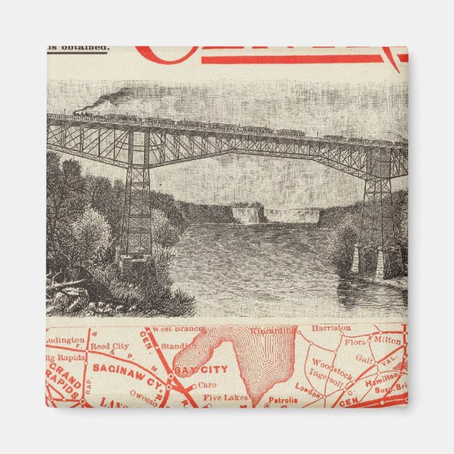 Imán Ferrocarril Central de Michigan (Frente)