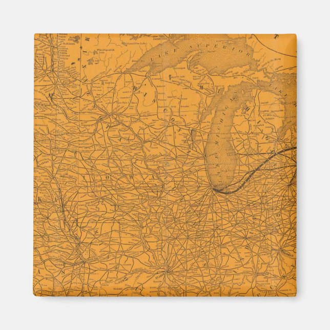 Imán Ferrocarril Central de Vermont, conexiones (Frente)