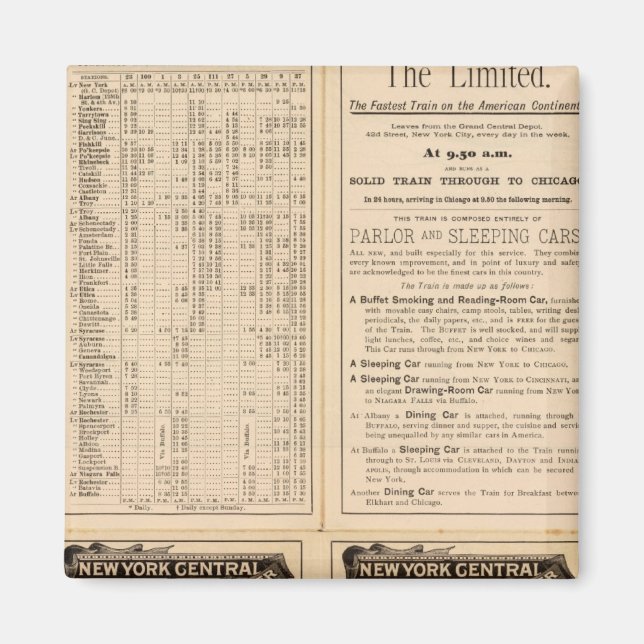 Imán Ferrocarril Central y del Río Hudson 2 de Nueva Yo (Frente)