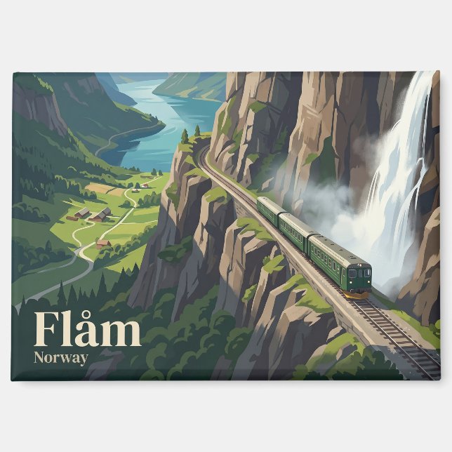 Imán Ferrocarril de Flåm Noruega (Anverso)
