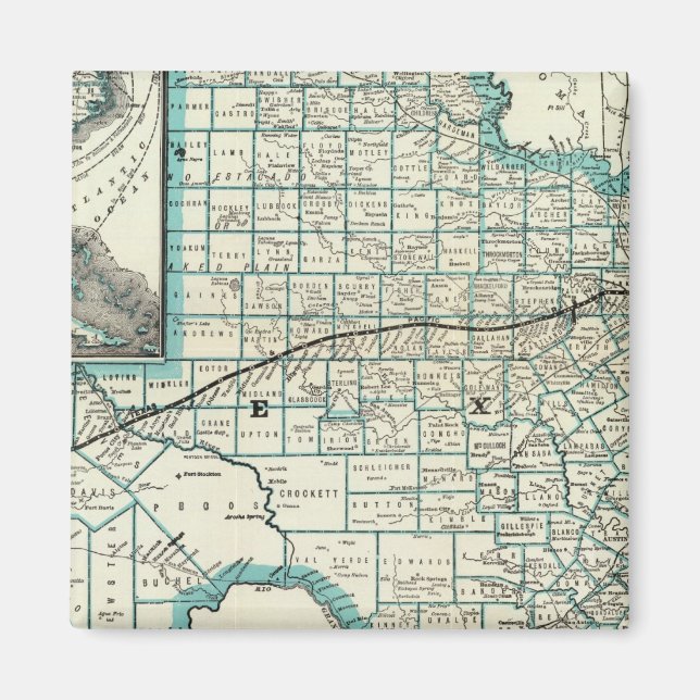 Imán Ferrocarril del Pacífico de Texas (Frente)