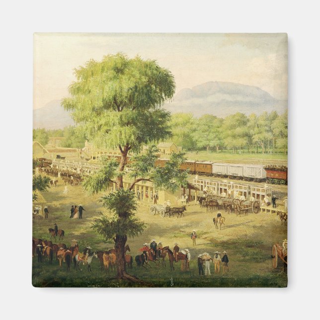 Imán Ferrocarril en el Valle de México, 1869 (Frente)