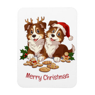 Imán Ferry Christmas Shetland Sheepdogs