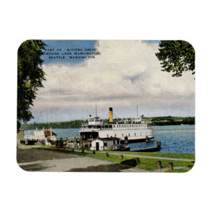 Imán Ferry, Lake Washington, Seattle Vintage