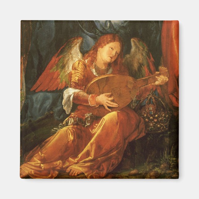 Imán Festín del Ángel de las Garlands Rosa por Albrecht (Frente)